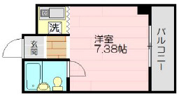 神戸市東灘区住吉宮町４丁目の賃貸マンションの間取り