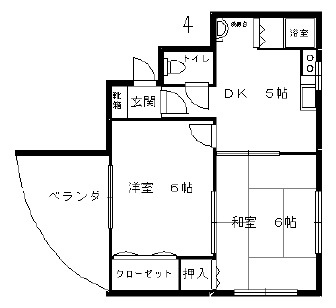 神戸市灘区中原通７丁目の賃貸マンションの間取り