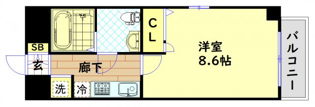 【間取り】 | ラナップスクエア南堀江