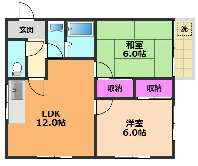 サンハイツOKAの間取り