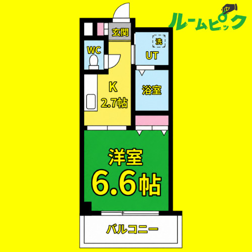 Field Village Sasashima　名古屋市賃貸　仲介手数料無料の間取り