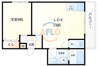 【間取り】 | 大宝ルグラン阿波座 | 大宝ルグラン阿波座　開放感ある間取り