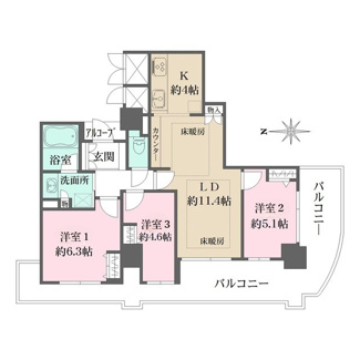 【間取り】 | ローレルスクエア都島プライムタワー　友渕小学校 | ローレルスクエア都島プライムタワー　間取り