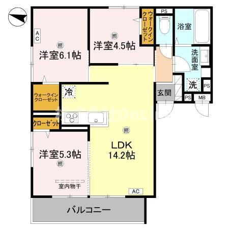 【間取り】 | トリシアノーステラス