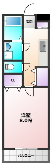 クラージュ高木 の間取り