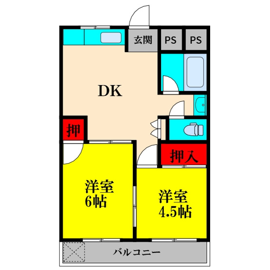 【間取り】 | コーポくにじま