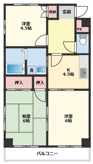 【間取り】 | クレメゾン船橋第2 | 間取り