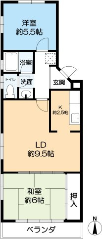昭南館Ⅰの間取り|2LDKの間取りです