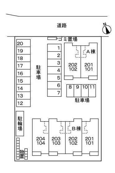 【区画図】 | ソラーナＢ