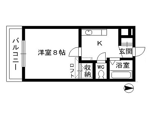 アラモード八乙女Ⅱの間取り