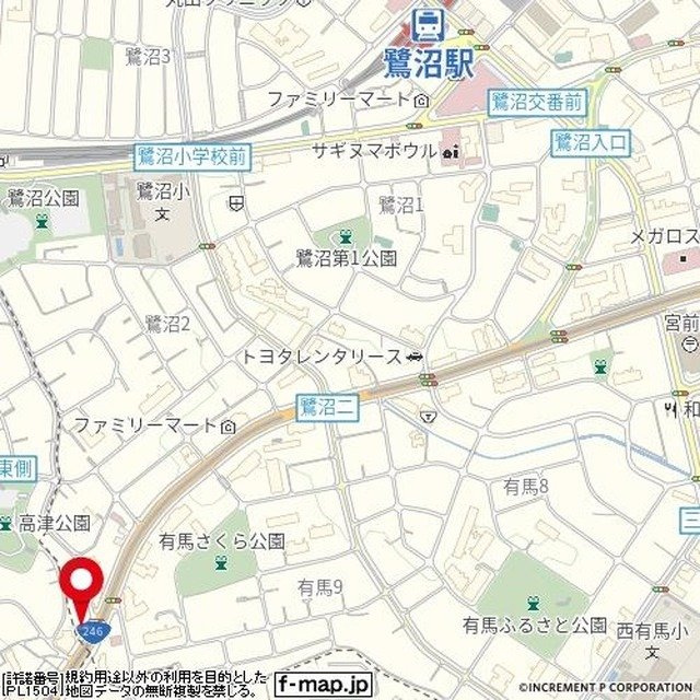 セントパレス鷺沼の地図