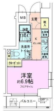 門前仲町レジデンス弐番館の間取り|間取りです。