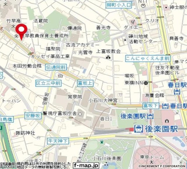スカイコート後楽園ＥＡＳＴの地図