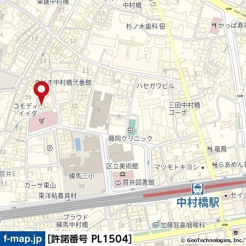 ＬＩＢＥＲＡ練馬中村橋の地図