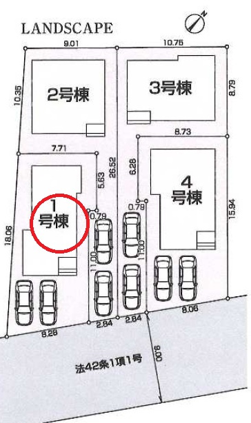 八王子市椚田町第5 新築戸建ての区画図