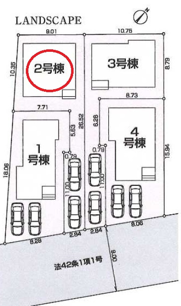 八王子市椚田町第5 新築戸建ての区画図