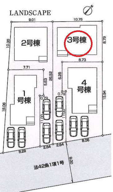 八王子市椚田町第5 新築戸建ての区画図