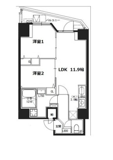 【間取り】 | S-RESIDENCE蔵前 | 間取りです。