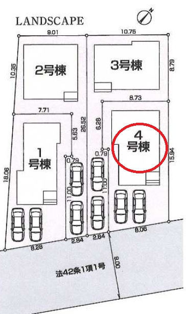 八王子市椚田町第5 新築戸建ての区画図