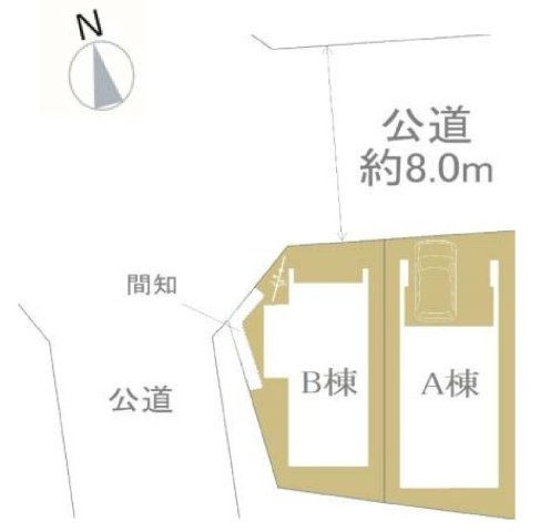 【横浜市旭区白根4丁目25-10全2棟新築戸建て】★仲介手数料無料★（不動丸小学校・鶴ケ峯中学校）の区画図