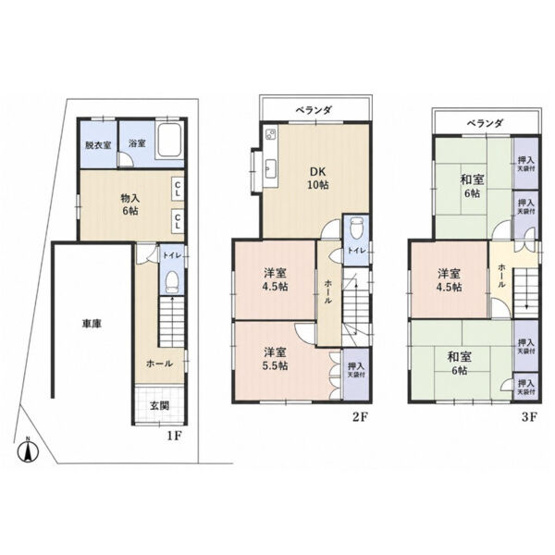 【間取り】 | 辻子賃貸戸建て