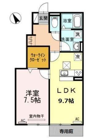セジュールひまわり　Ａの間取り