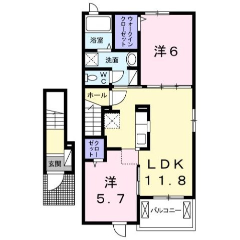 ピュアータウンクルメⅢの間取り|使い勝手の良い間取りです♪