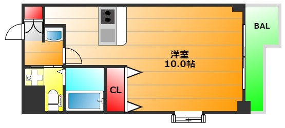 ディナスティ堺筋本町の間取り|現状有姿