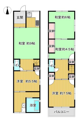 都島北通2丁目戸建の間取り