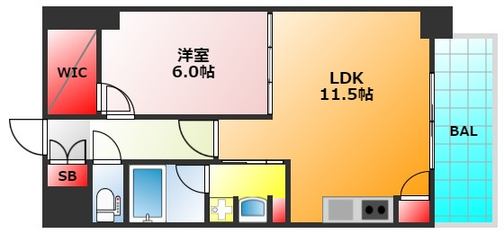 アプリーレ堺筋本町の間取り|現状有姿