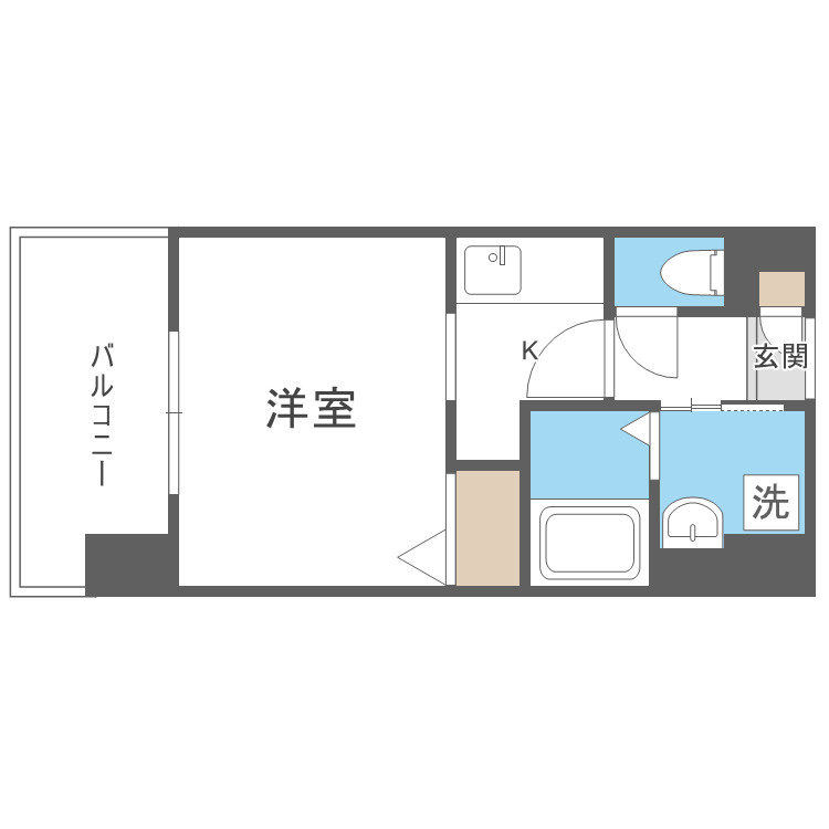 メイクス博多石城の間取り|使いやすい間取りです。
