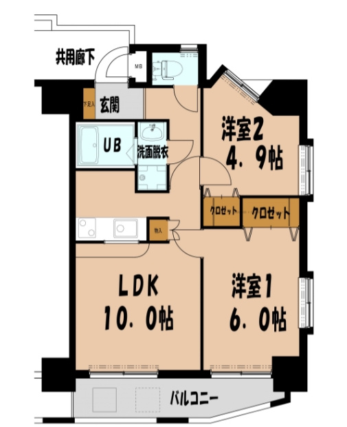 クリエート白金の間取り|使いやすい間取りです。