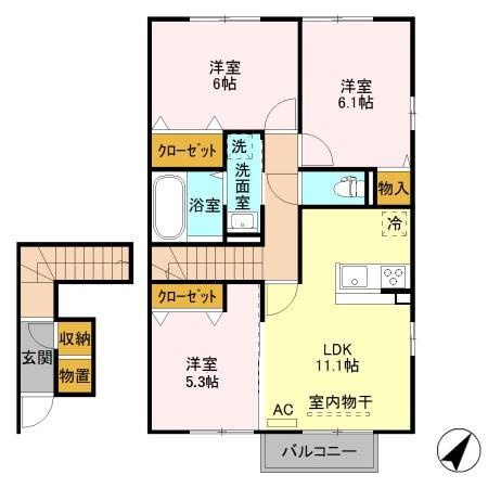ラ・プラージュの間取り|間取図