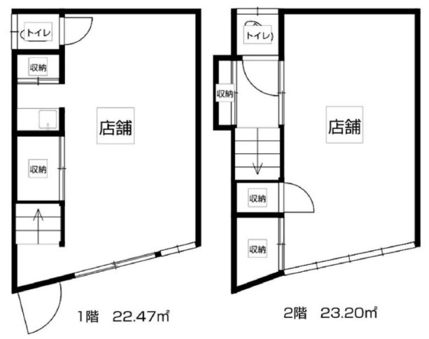 大阪市淀川区十三東２丁目の店舗の間取り