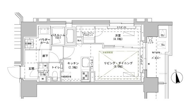 【間取り】 | パークスフィア牛込神楽坂