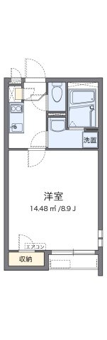 【間取り】 | クレイノカリン | 代表的な間取のため実際の間取とは異なる場合があります