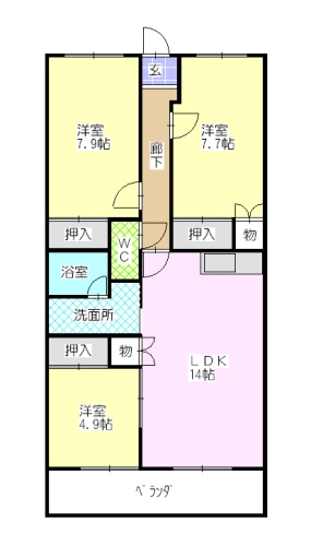 ロジュマン徳重の間取り