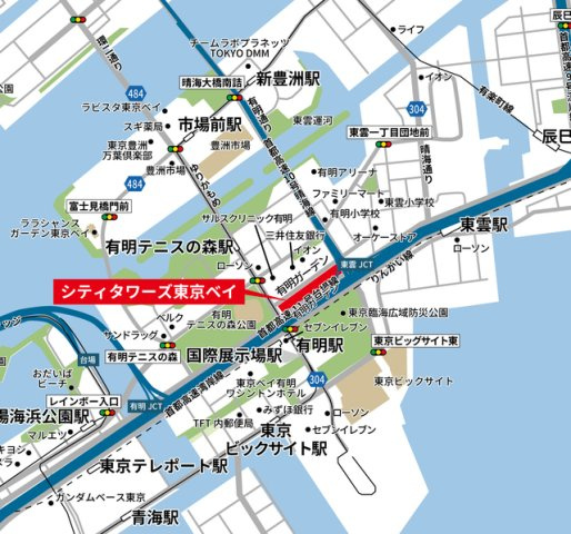 シティタワーズ東京ベイ　ウエストタワーの地図