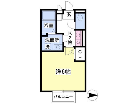 ２階角部屋・洗面独立・浴室乾燥機・ＴＶインターホン付き