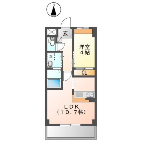 アムール　ワンの間取り