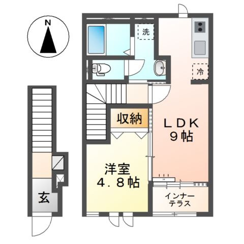 Ｏｌｉｖｅ　Ｔｅｒｒａｃｅ（オリーブテラス）の間取り