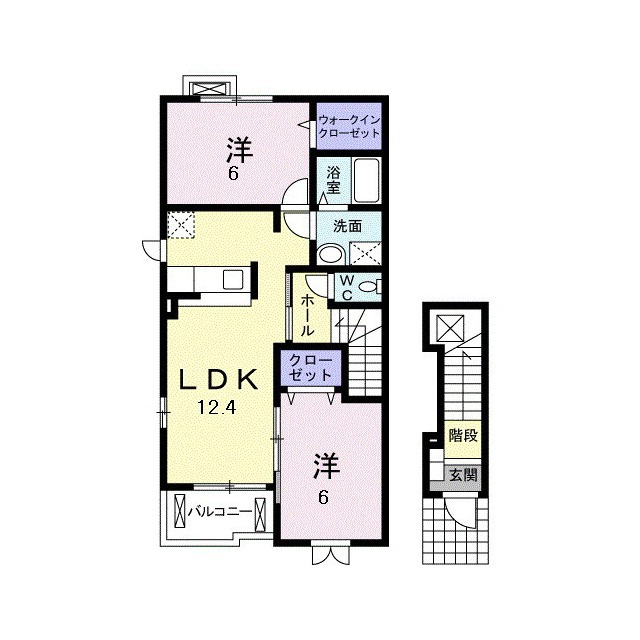 各務原市川島松原町のアパートの間取り