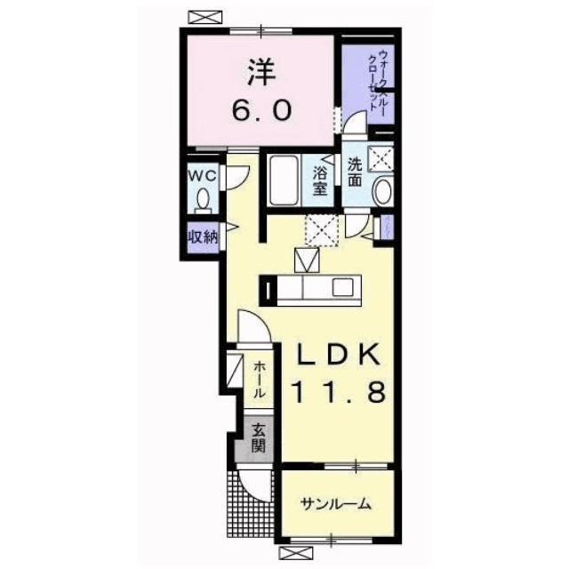 羽島郡岐南町伏屋７丁目のアパートの間取り