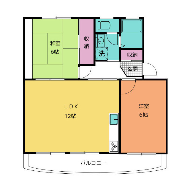 駅北マンション　Ａ棟の間取り