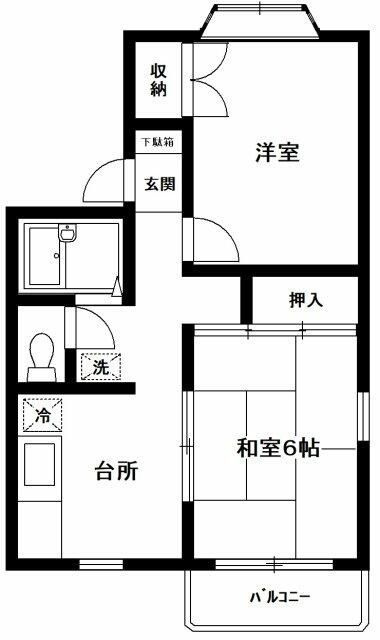 鵠沼海浜ハイツの間取り