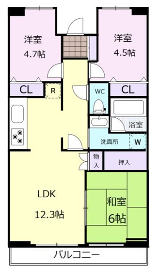 【間取り】 | プロスペール谷塚壱番館