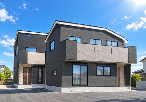 横浜市青葉区つつじが丘の新築一戸建の完成予想図|外観のイメージパースです。
お洒落な外観で完成が楽しみです。
※背景はCGでのイメージになり、実際とは異なります。