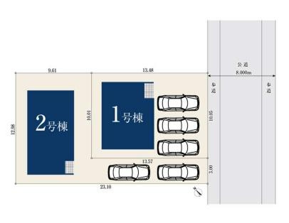 横浜市青葉区つつじが丘の新築一戸建の区画図|限定2棟の販売です！
お気軽にお問合せ下さい！
