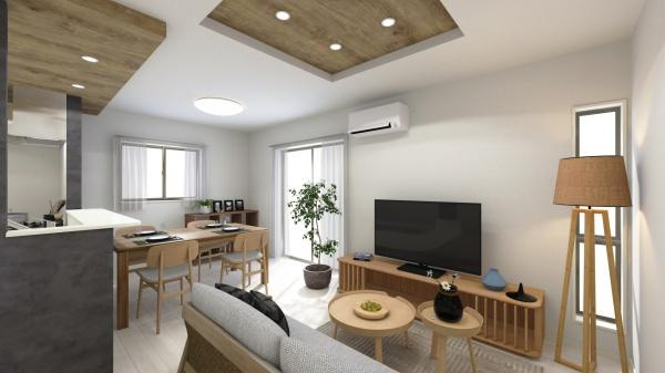 【居間・リビング】 | 草加市北谷3丁目　新築戸建 | ※完成イメージ図※