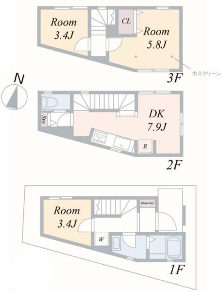横浜市港北区篠原東１丁目の新築一戸建の間取り|使い勝手の良い3LDK
お気軽にお問い合わせください。
